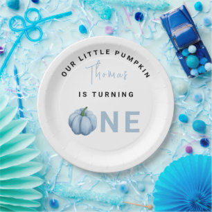 Little Pumpkin first Birthday Party Paper Plates