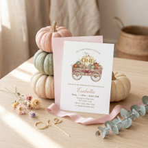 Little Pumpkin First Birthday, Pink Fall Girl