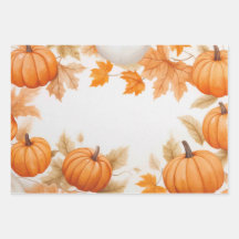 Little Pumpkin First Birthday Wrapping Paper