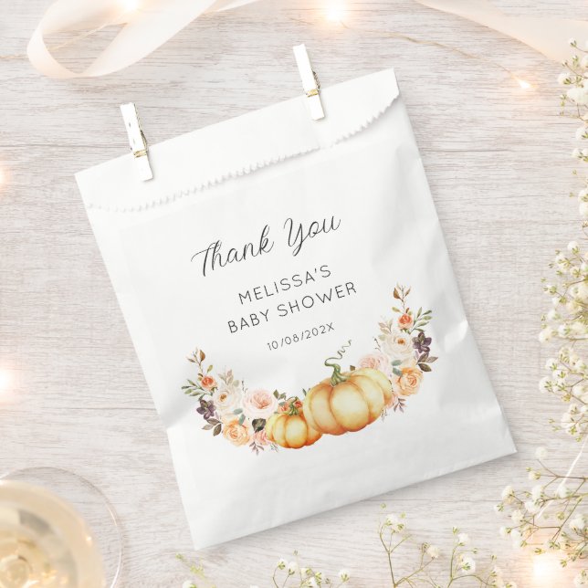 little pumpkin floral baby shower favor bag (Clipped)