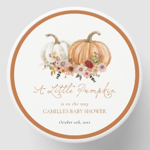 Little Pumpkin Floral Baby Shower Mini Candle Favors
