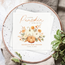 Little Pumpkin Floral Boho Botanical Baby Shower  Napkins