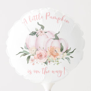 Little Pumpkin Floral Girl Baby Shower Balloon