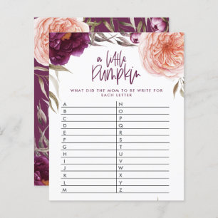 Little pumpkin floral shower game guess the word