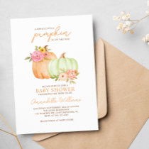 Little Pumpkin Gender Neutral Baby Shower  Invitation