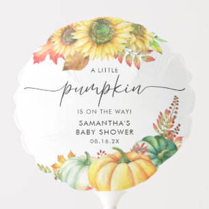 Little Pumpkin Gender Neutral Fall Baby Shower Balloon