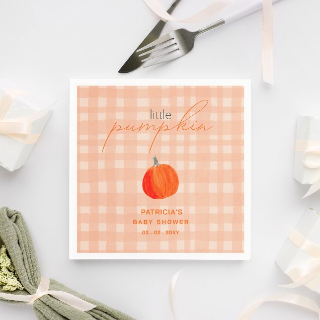 Little Pumpkin Gender Neutral Fall Baby Shower Napkins (Little Pumpkin Gender Neutral Fall Baby Shower Napkins)