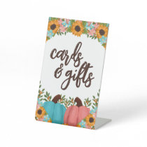 Little Pumpkin Gender Reveal Cards & Gifts Pedestal Sign