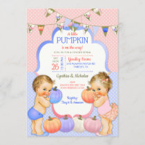 Little Pumpkin Gender Reveal Light Blonde Invitation