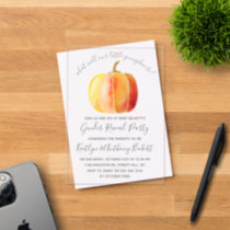 Little Pumpkin Gender Reveal Party Acrylic Invitations