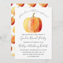 Little Pumpkin Gender Reveal Party Invitation