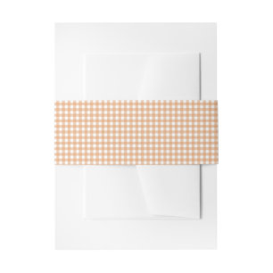 Little Pumpkin Gingham Invitation Belly Band