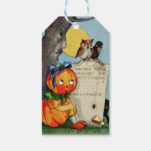 Little Pumpkin Girl and Friends Gift Tags