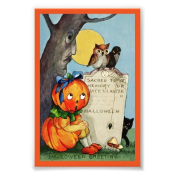 Little Pumpkin Girl And Friends Photo Print by dmorganajonz at Zazzle