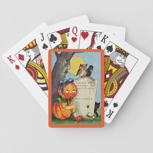 Little Pumpkin Girl and Friends Poker Cards