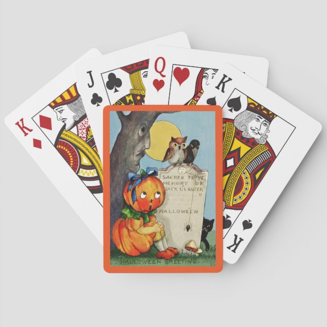 Little Pumpkin Girl and Friends Poker Cards (Back)
