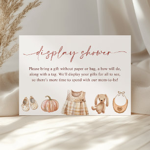Little Pumpkin Girl Baby Shower Display Shower Enclosure Card