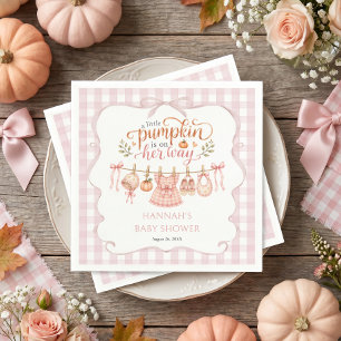 Little Pumpkin Girl Baby Shower Napkins