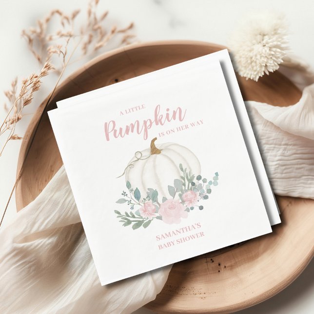  Little Pumpkin Girl Baby Shower  Napkins (Creator Uploaded)