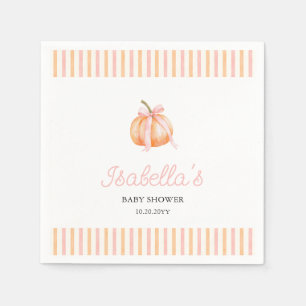 Little Pumpkin Girl Baby Shower Napkins