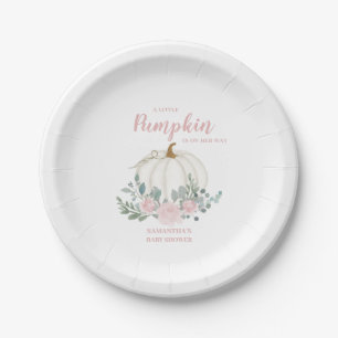  Little Pumpkin Girl Baby Shower  Paper Plates