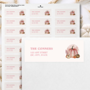 Little Pumpkin Girl Baby Shower Return Address Label