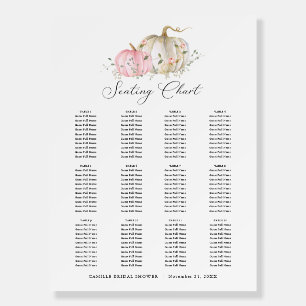 Little Pumpkin Girl Baby Shower Seating Chart Foam Board