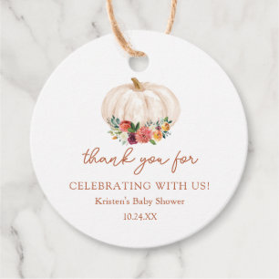 Little Pumpkin Girl Baby Shower Thank You Favor Ta Tags