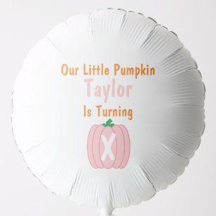 Little Pumpkin Girl Birthday Balloon