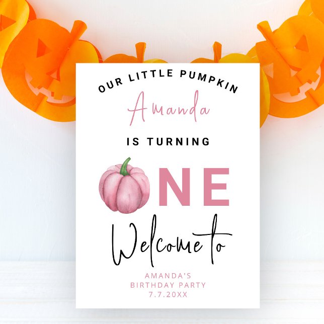 Little Pumpkin girl first Birthday Party  Poster (Creator Uploaded)