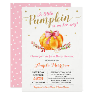 Pumpkin Baby Shower Invitations Zazzle