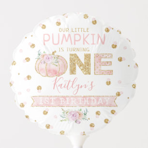 Little Pumpkin Girls 1st Birthday Balloon