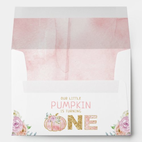 Little Pumpkin Girls 1st Birthday Envelope