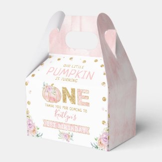 Little Pumpkin Girls 1st Birthday Favor Box
