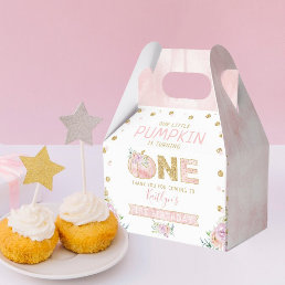 Little Pumpkin Girls 1st Birthday Favor Boxes