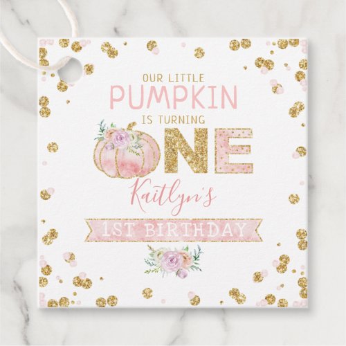 Little Pumpkin Girls 1st Birthday Favor Tags