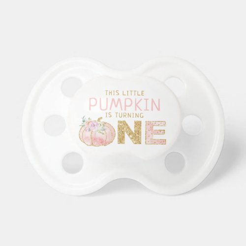 Little Pumpkin Girls 1st Birthday Pacifier