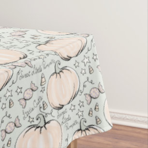 Little Pumpkin Green and Orange Baby Halloween Tablecloth
