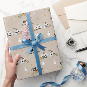 Little Pumpkin Halloween Any Age Birthday Wrapping Paper