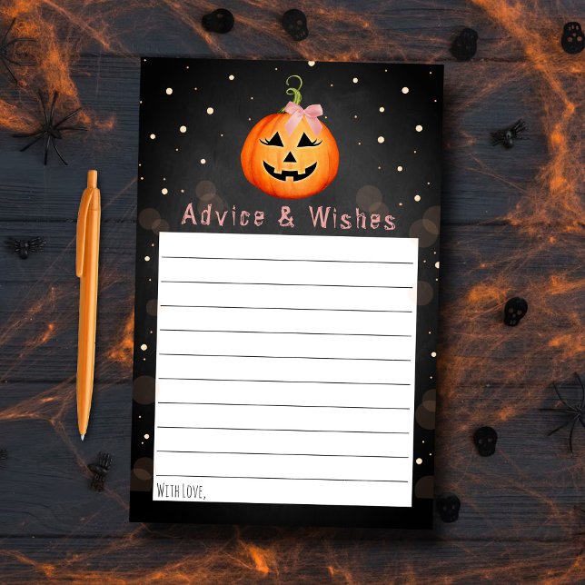 Little Pumpkin Halloween Baby Shower Advice (Creator Uploaded)