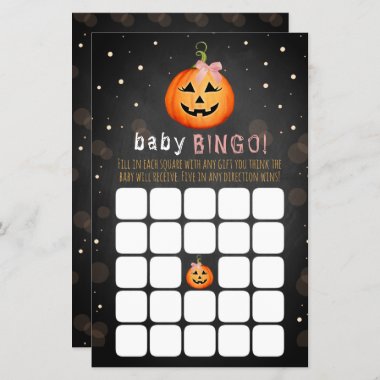 Little Pumpkin Halloween Baby Shower Bingo