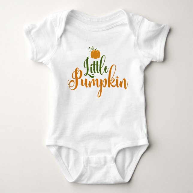 Little Pumpkin Halloween Infant Baby Romper (Front)