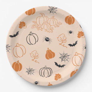 Little Pumpkin Handdrawn Cute Baby shower Paper Plates