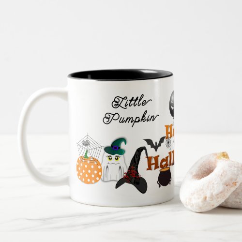 Little Pumpkin Happy Halloween Party Balloon Funky Two_Tone Coffee Mug