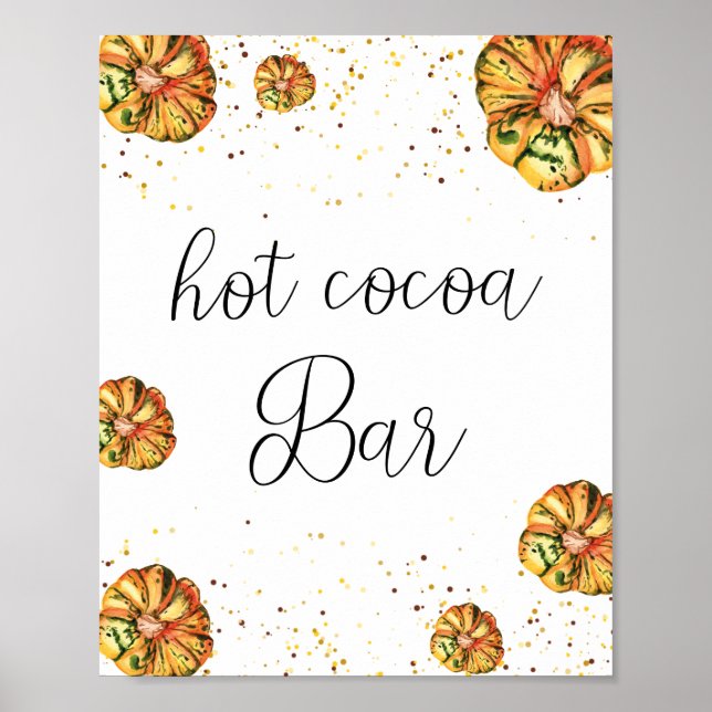 Little Pumpkin Hot Chocolate Bar Poster (Front)