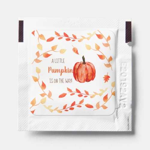 Little Pumpkin in on the Way Fall Baby Shower Cute Hand Sanitizer Packet
