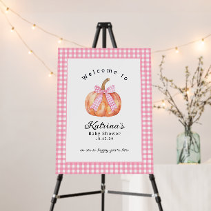 Little Pumpkin is Almost Here Baby Shower Welcome Foam Board