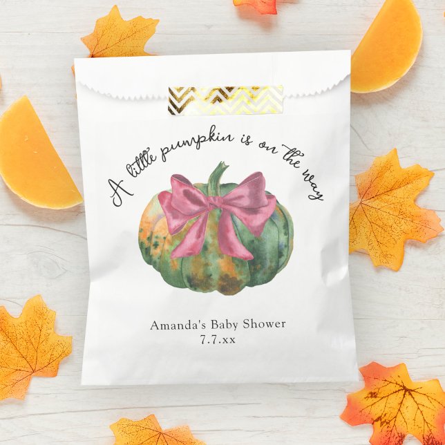 Little Pumpkin is on the way Autumn baby shower  Favor Bag (Creator Uploaded)