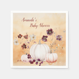 Little Pumpkin is on The Way Autumn Baby Shower Napkins