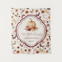 Little Pumpkin is on the way Baby Shower Backdrop 